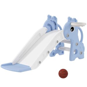 AIYAPLAY Scivolo per Bambini con Scaletta Canestro da Basket