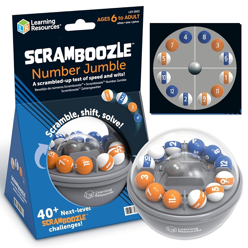 Learning Resources Gioco rompicapo Scramboozle Number Jumble per Bambini dai 6 Anni in su