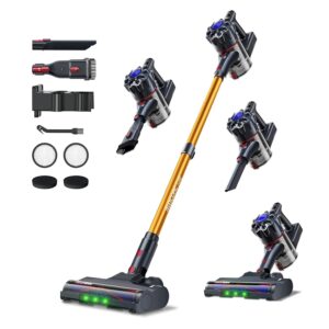MONSGA Aspirapolvere Senza Fili 55kPa/550W/60 Min per Peli di Animali