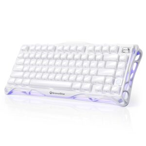 GravaStar Mercury K1 Tastiera Gaming Meccanica Wireless 75%-Bianco