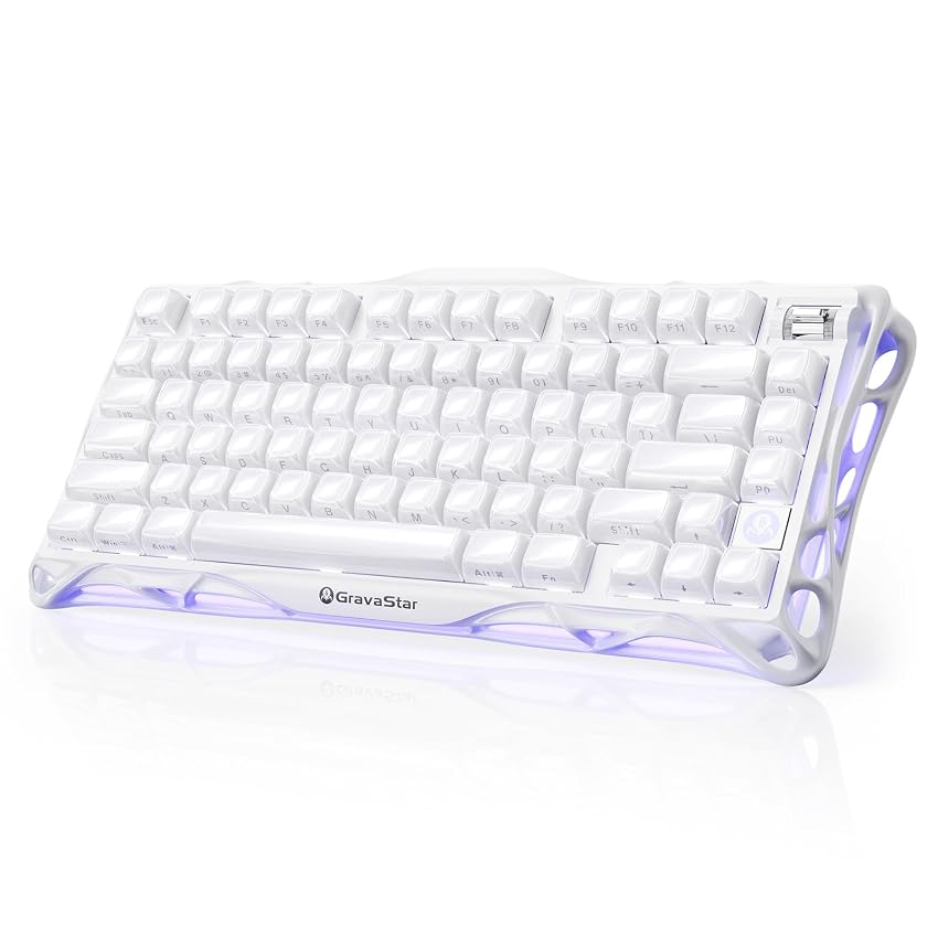 GravaStar Mercury K1 Tastiera Gaming Meccanica Wireless 75%-Bianco