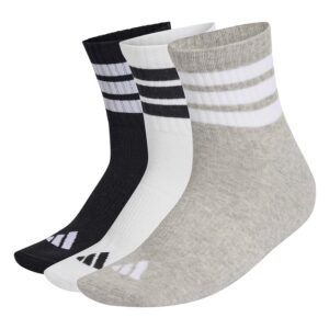 adidas Unisex - Adulto 3 Stripes Cushioned Sportswear Mid Cut Socks 3 Pair Pack