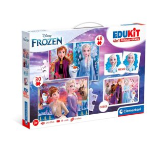Clementoni Edukit 4 in 1-Disney Frozen-Set di Giochi 30 48 Pezzi