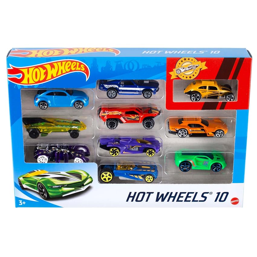Hot Wheels - Set Macchinine da 10 Veicoli in Scala 1:64