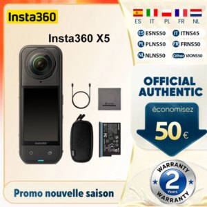 Insta360 X5 360 ° Fotocamera Impermeabile 8K per Scarsa Illuminazione
