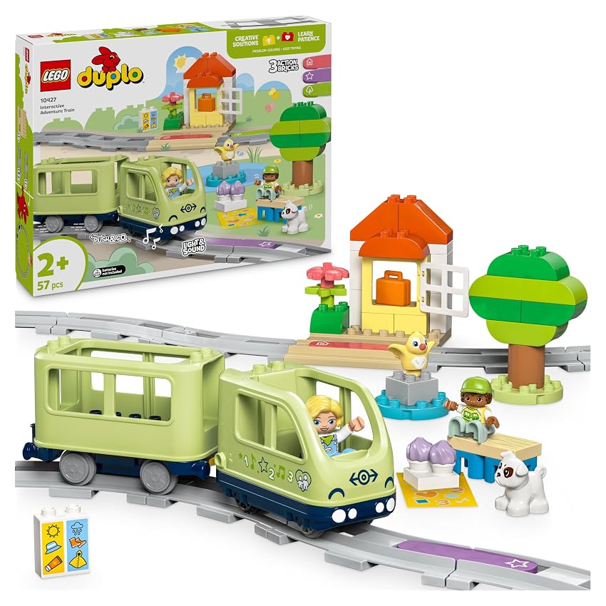 LEGO DUPLO Treno d’Avventura Interattivo - Giochi Didattici per Bambini e Bambine da 2 Anni in su