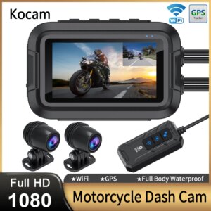 Dual 1080P Moto DVR Full Body impermeabile Moto Camera WiFi GPS Dash Cam anteriore