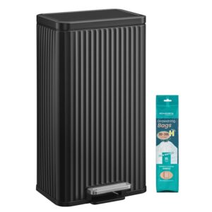SONGMICS Pattumiera in Acciaio da 30 L