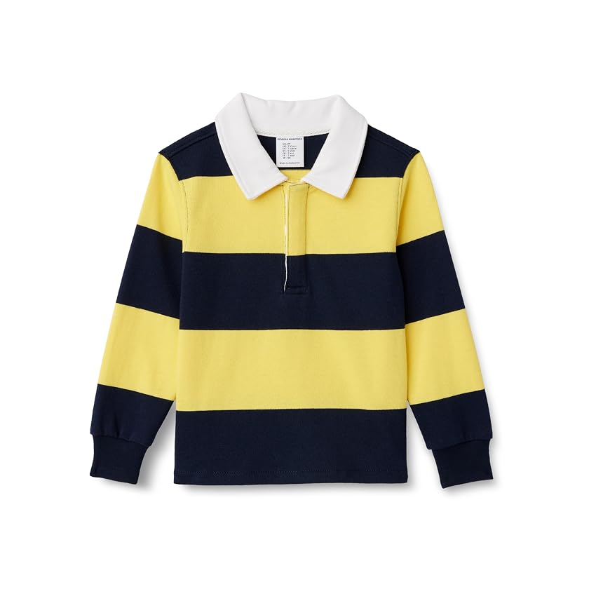 Amazon Essentials Polo da rugby a maniche lunghe Bambini e ragazzi