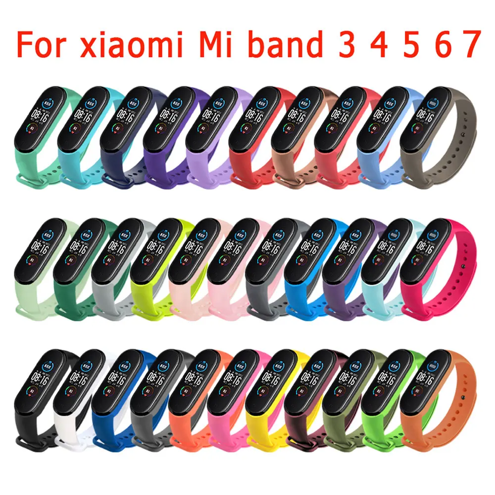 Cinturino per orologio per Xiaomi Mi Band 7 6 5 4 3 cinturino in silicone cinturini