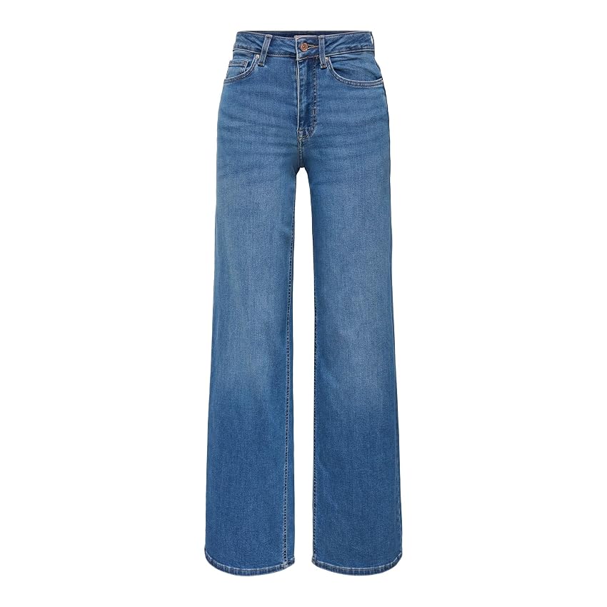 ONLY ONLMADISON Vita Alta Wide Leg Fit Cropped Jeans Blu 29/30