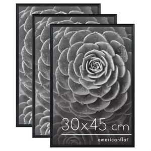 Americanflat Cornice 30x45 cm Nere - Set di 3 Cornici 45x30 cm per Foto con Bordo