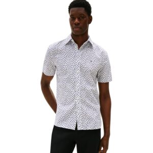 Tommy Hilfiger Uomo Camicia Linen Blend Maniche Corte