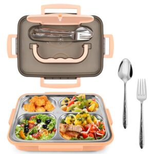 elzle Bento Box Lunch Box con Interno in Acciaio Inox Rimovibile 1200ml