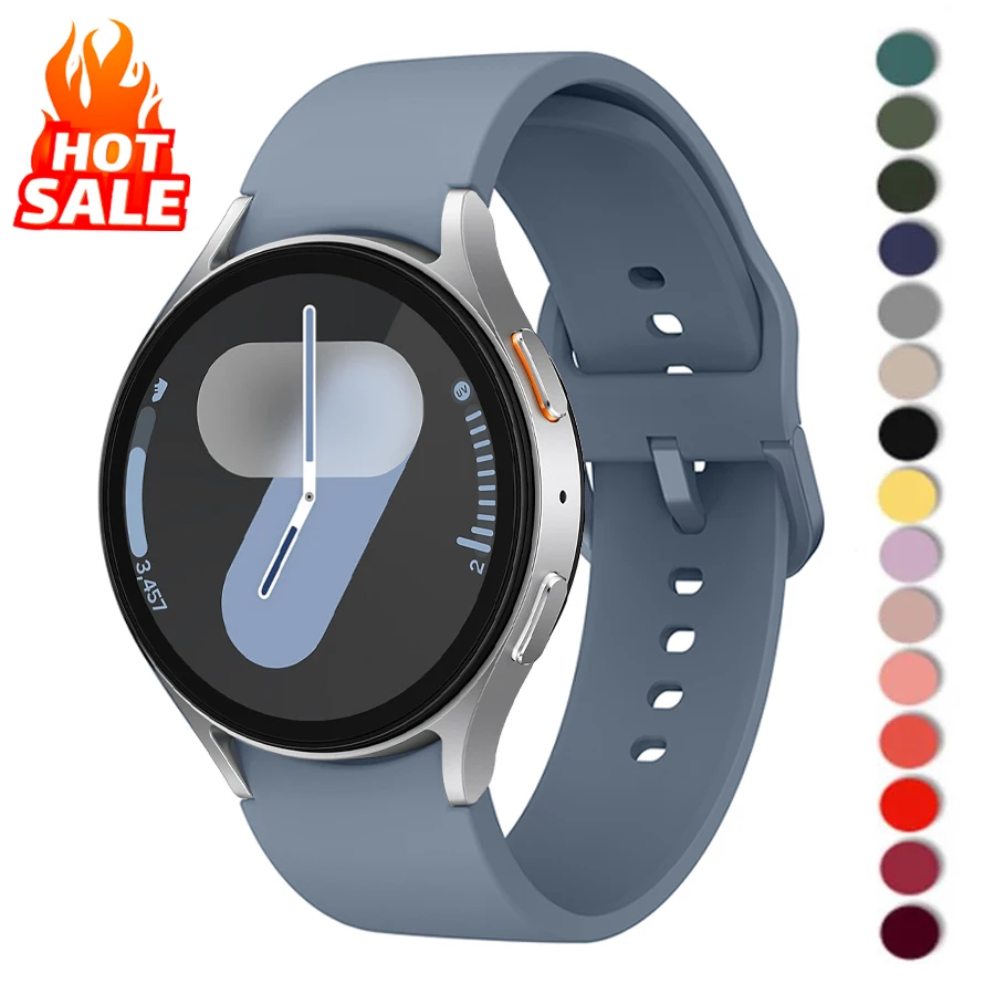 Cinturino in silicone per Samsung Galaxy Watch 7 6 5 4 44mm 40mm pro 45mm Sport 20mm