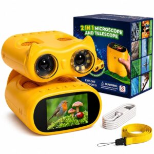 OAEBLLE Microscopio Bambini 2in1 con Binocolo