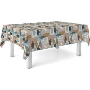 ECOMMERC3 Tovaglia cerata antimacchia rettangolare 300x140 cm Jalón Marrone