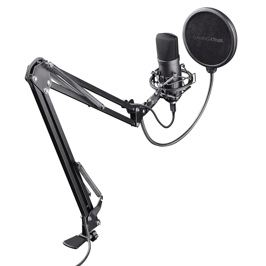 GXTrust 252 Emita Plus Microfono USB Professionale a Condensatore con Braccio Regolabile