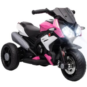 HOMCOM Moto Elettrica per Bambini 37-60 Mesi 6V con Pedale