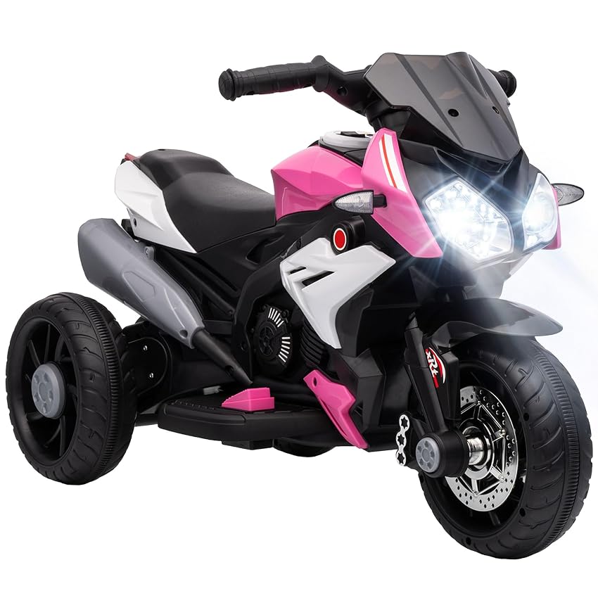HOMCOM Moto Elettrica per Bambini 37-60 Mesi 6V con Pedale