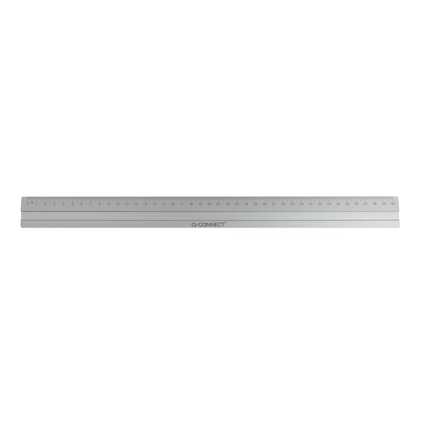 Righello Q-Connect alluminio argento 40 cm KF03679