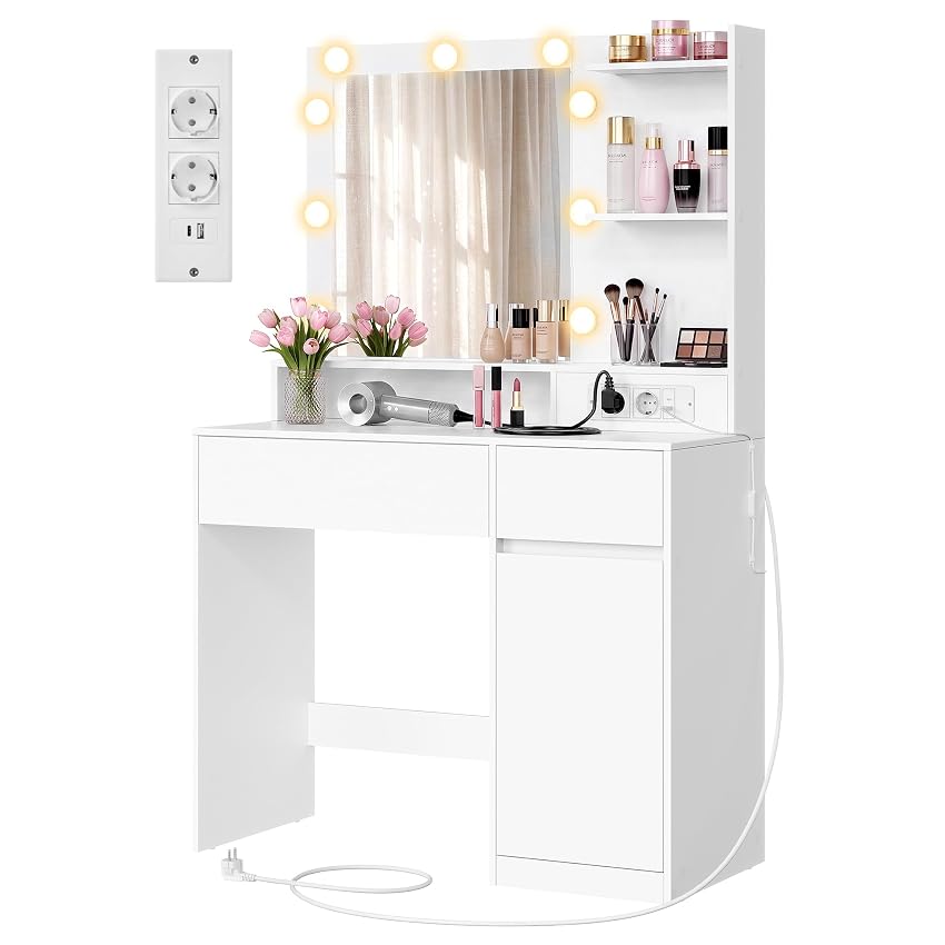 VASAGLE Postazione Trucco con Luci
