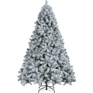 Yaheetech Albero di Natale Innevato Artificiale 228 cm Effetto Realistico Folto 1284