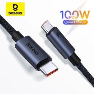 Baseus 100W Cavo USB C a Tipo C per iPhone 16 15 Plus Pro Max ast Cavo di ricarica