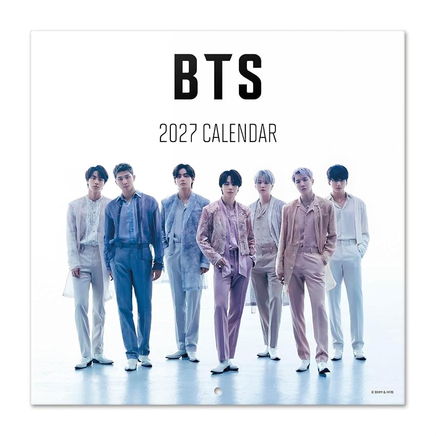 Grupo Erik BTS Calendario 2027 da Muro - Calendario da Parete 30x30 cm
