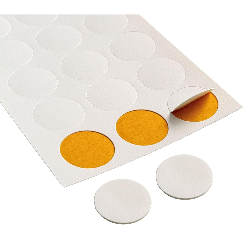IPEA Tappi Copriviti Adesivi da 20 mm in PVC Bianchi - 120 Pezzi