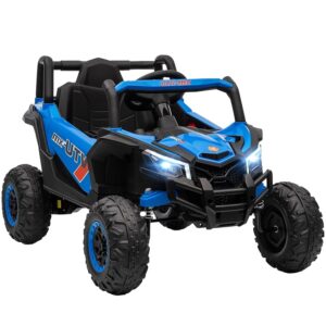 AIYAPLAY Macchina Elettrica per Bambini UTV 12V con 2 Motori e Luci