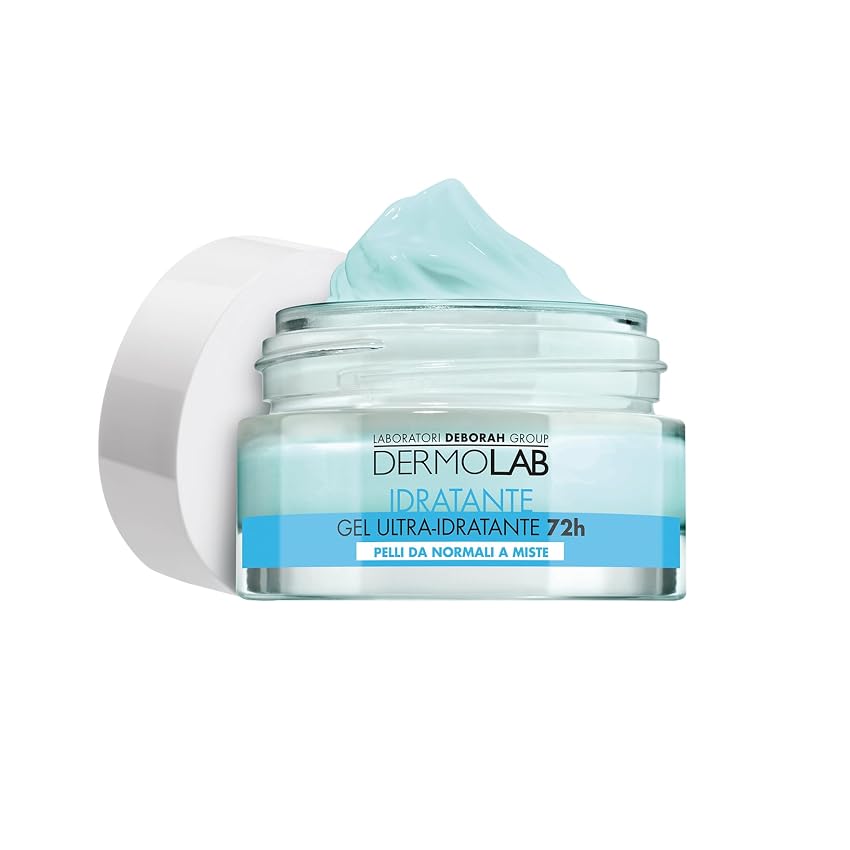 Dermolab - Crema Viso Idratante Gel 72H per Pelle Normale e Mista con Pool di Acido Ialuronico