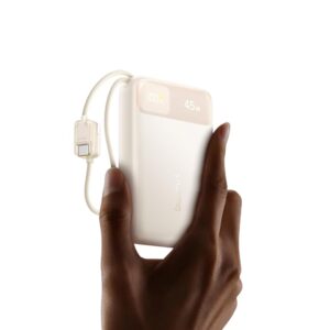 Baseus FC11 Power Bank 45 W 20000 mAh Caricabatterie portatile con doppio cavo integrato