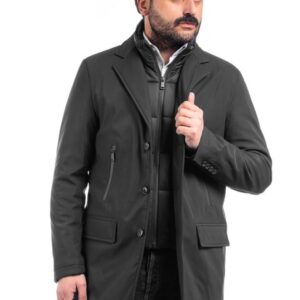 Giubbotto Uomo Invernale Trench Lungo Sartoriale Giubbino Elegante Giacca VEQUE