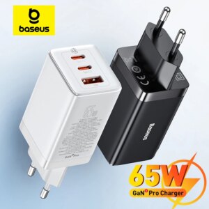 Baseus 65W GaN Caricatore Ricarica Rapida Tipo C PD QC Caricatore USB Caricatore Veloce