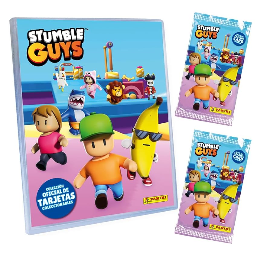 Panini Stumble Guys Trading Cards Starter Pack contenente 1 raccoglitore + 2 tasche