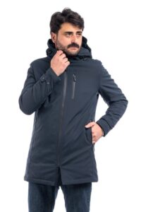 Piumino Uomo Lungo Sartoriale Impermeabile Imbottito Giubbotto Invernale VEQUE