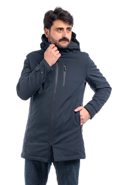 Piumino Uomo Lungo Sartoriale Impermeabile Imbottito Giubbotto Invernale VEQUE