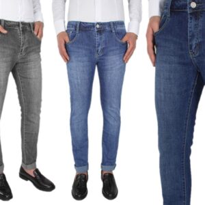 Jeans Uomo Cotone Pantaloni Sportivi Casual 5 Tasche Elasticizzato VEQUE