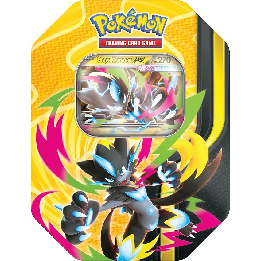 Pokémon: scatola da collezione Megaforze - Mega Zeraora-ex del GCC Pokémon (4 buste)