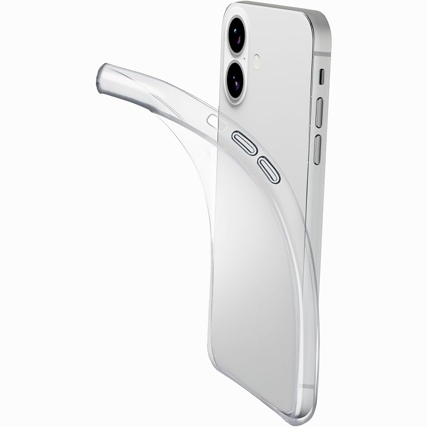 cellularline - Fine - Compatibile con iPhone 17 - Cover Trasparente Ultra Sottile