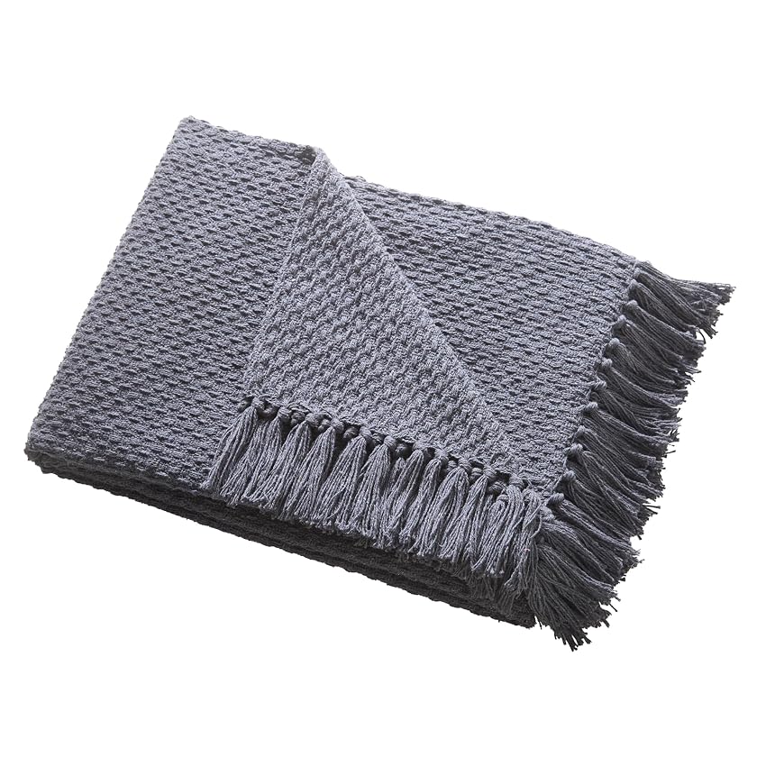 Drift Home - Coperta antracite con nappe (180 x 130 cm)