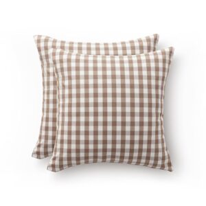 GAMUSI Set 2 Federe per Cuscino Vichy a Quadretti 45 x 45 – Federe Decorative per