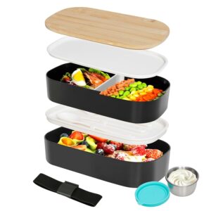 VINATO Porta Pranzo 1400ml con Scomparti e Posate Per Ufficio