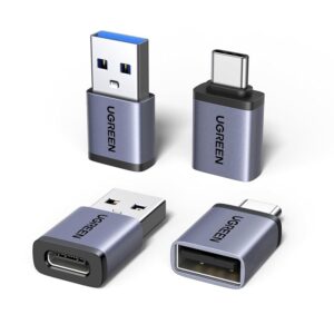 UGREEN Adattatore USB C a USB A 10Gbps 4 Pezzi Tipo A a Tipo C (Gray)