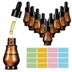 VINATO 10 Pezzi 10ml Boccette Vetro Contagocce per Olio Essenziale