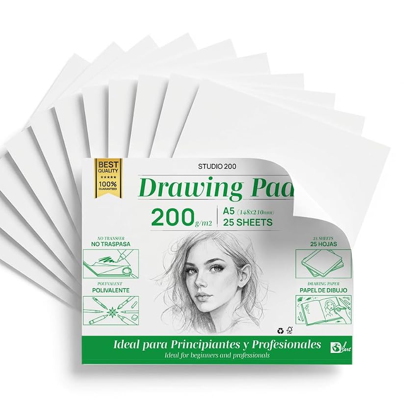 SIDI - Blocco da Disegno A5 Professionale 200g/m2