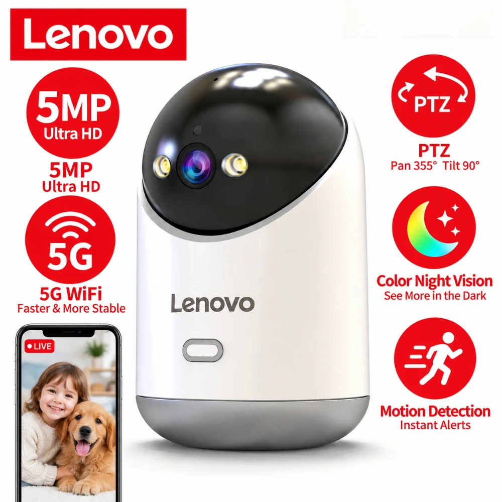 Telecamera di Sicurezza Intelligente da Interno Lenovo 5MP