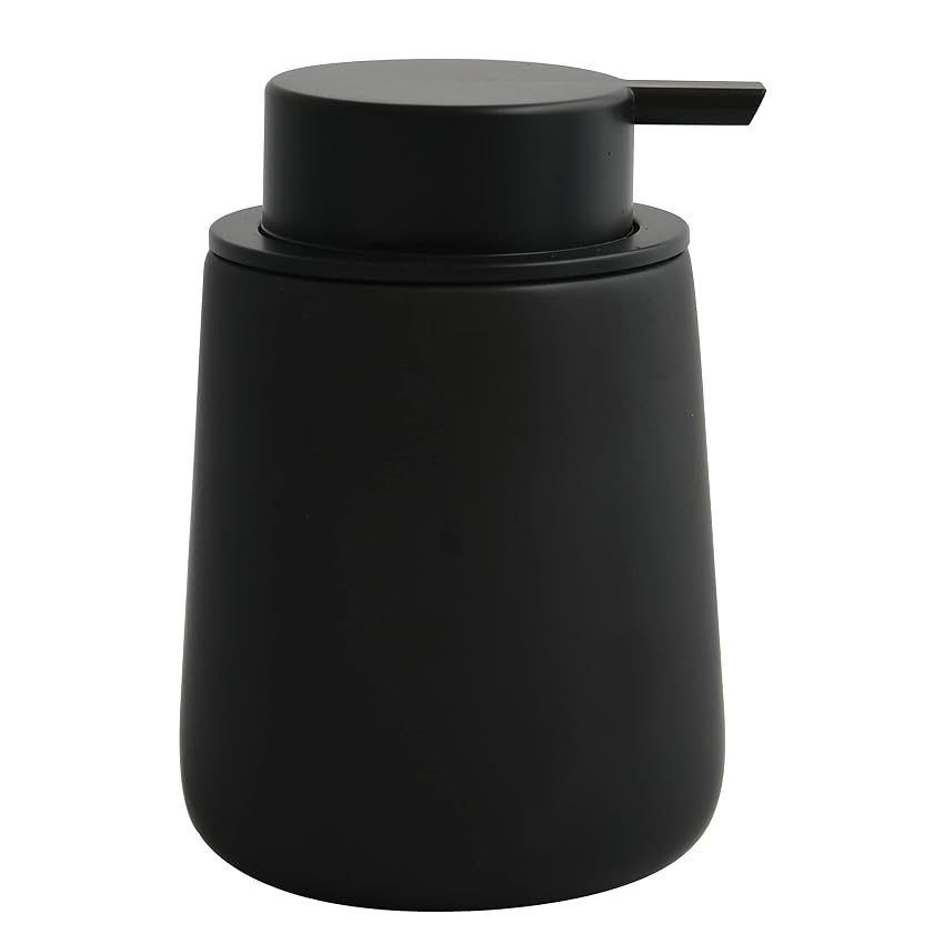 MSV - Dispenser di Sapone in Ceramica MAONIE - Nero Opaco - Design Elegante e Moderno