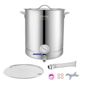 VEVOR Fermentatore a Secchio per Birra Artigianale Uso Domestico in Acciaio Inossidabile Capienza 60